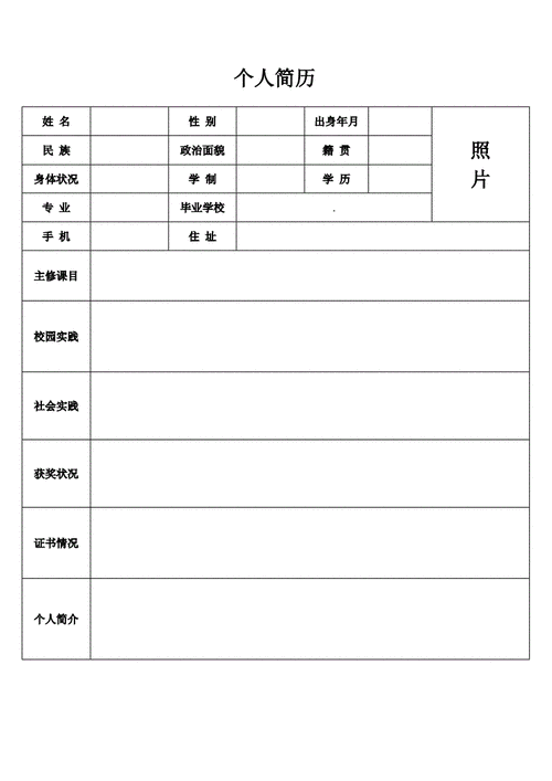 中专简历模板图片-第1张图片-马瑞范文网