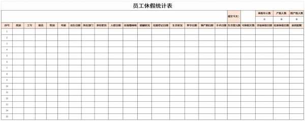 公司员工休假模板,员工休假表格怎么做简单的 -第1张图片-马瑞范文网