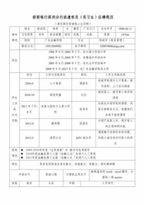 去银行应聘的简历模板（去银行应聘简历怎么写）-第3张图片-马瑞范文网