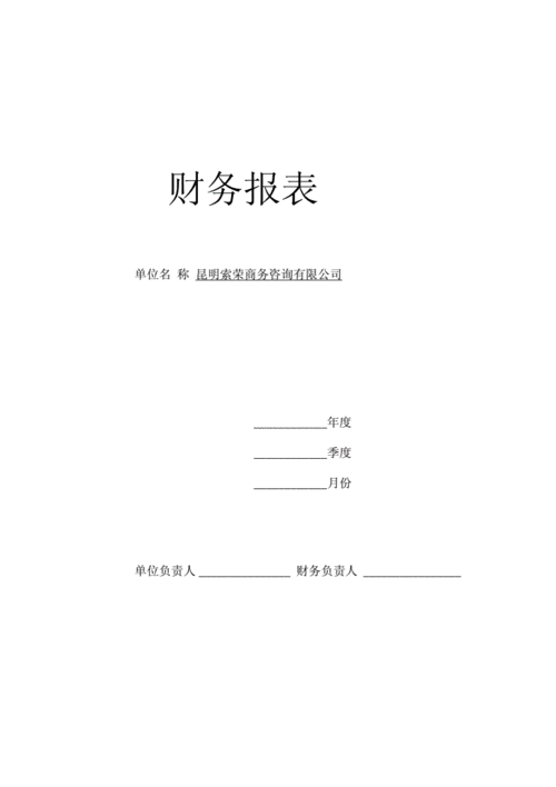 公司财报格式-公司财务报表封面模板-第2张图片-马瑞范文网