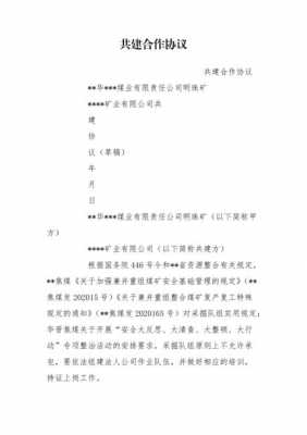 合作共建协议模板（合作共建协议书范本）-第2张图片-马瑞范文网