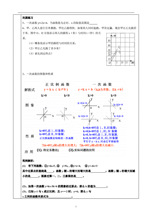 数学一次函数教案模板,一次函数教学教案 -第3张图片-马瑞范文网