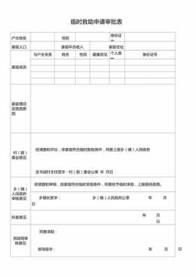 临时救助审核表模板,临时救助申请审核 申请理由 -第3张图片-马瑞范文网