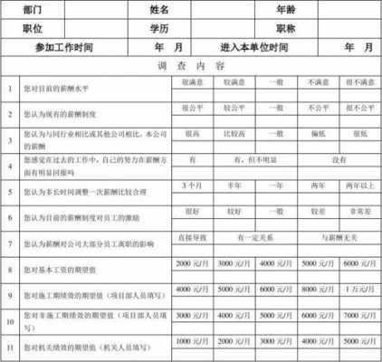 薪资待遇调研表模板_薪资待遇调研表模板怎么写-第2张图片-马瑞范文网