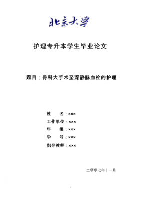 护理论文封面图片 护理论文封面格式模板-第2张图片-马瑞范文网