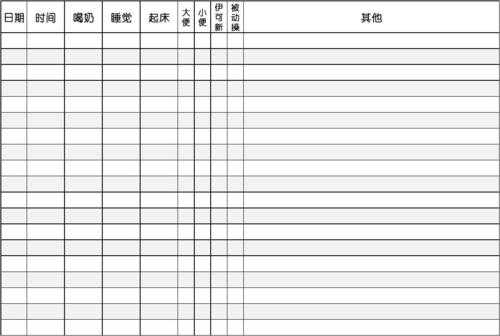 婴儿记录模板_婴儿记录单-第2张图片-马瑞范文网