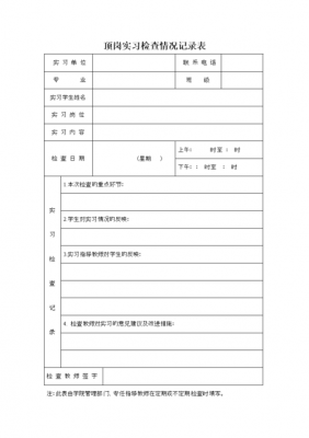 实习期中检查表模板的简单介绍-第3张图片-马瑞范文网