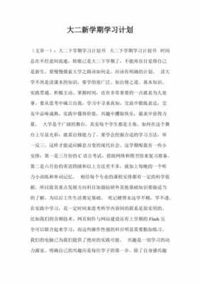 大二学习计划模板的简单介绍-第2张图片-马瑞范文网