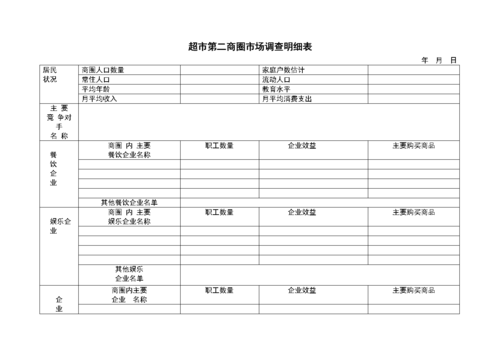 市场调查表模板,市场调查表 -第3张图片-马瑞范文网