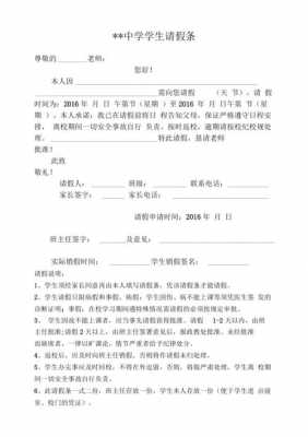 寒暑假学生请假条模板,学生寒假请假原因怎么写 -第2张图片-马瑞范文网