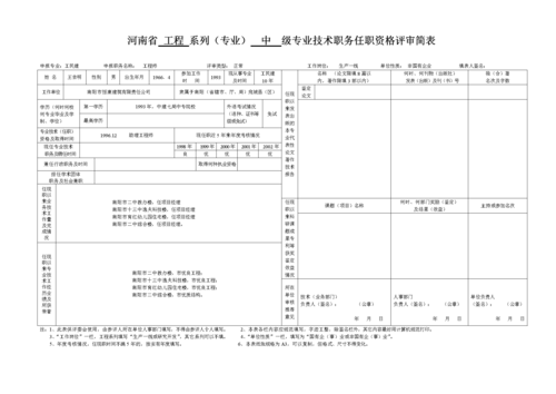 职称评定表格填写模板_职称评定表格填写模板下载-第1张图片-马瑞范文网