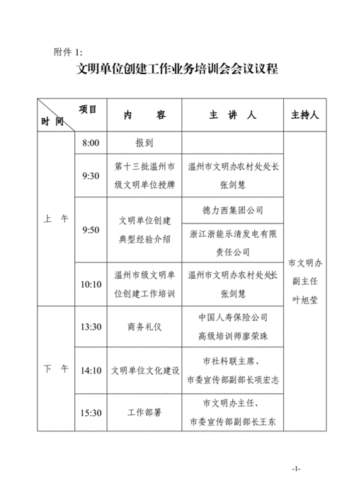 培训会议模板_培训会议议程模板-第2张图片-马瑞范文网