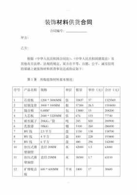 材料单价合同模板-第2张图片-马瑞范文网