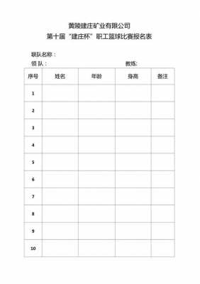 篮球参赛队员报名表 篮球赛队员报名表模板-第3张图片-马瑞范文网