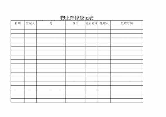 物业维修清单表格-物业维修单模板-第3张图片-马瑞范文网