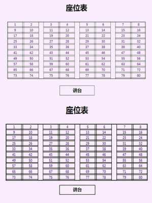 s型座位号模板（座位号样式）-第2张图片-马瑞范文网