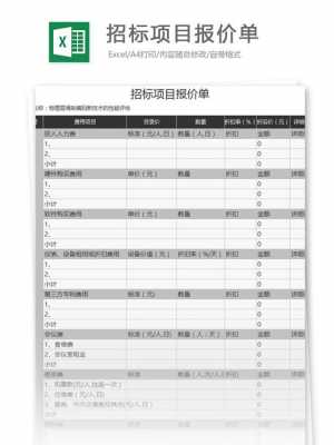 招标设计报价模板,招标设计报价模板图片 -第3张图片-马瑞范文网