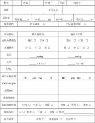 输血效果评价记录模板（输血效果评价记录模板图片）-第2张图片-马瑞范文网