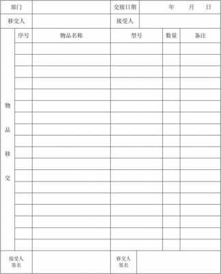  物料移交单模板「物品移交单表格怎么做」-第2张图片-马瑞范文网