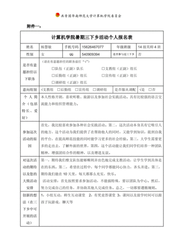  三下乡申请表填写模板「三下乡申报书项目名称」-第3张图片-马瑞范文网