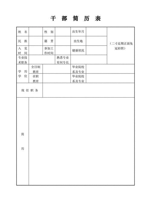 个人履历表模板（干部个人履历表模板）-第3张图片-马瑞范文网