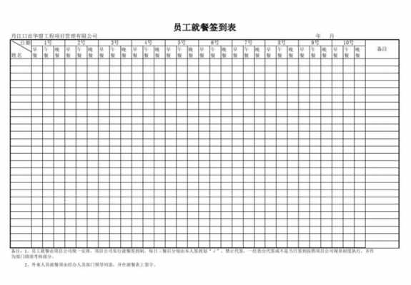 员工就餐签到表模板 就餐打卡签到表模板-第3张图片-马瑞范文网