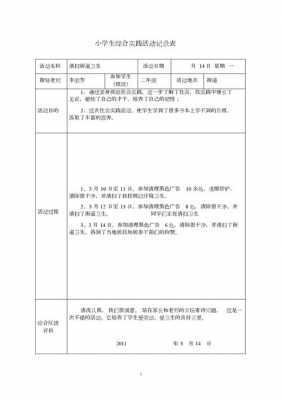 小学实践表格图片 小学实践卡模板-第1张图片-马瑞范文网