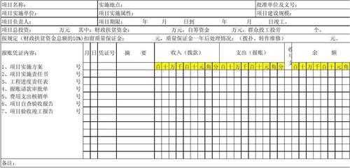 资金收支台账表格模板_资金台账表格范本-第1张图片-马瑞范文网