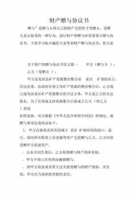 财产赠予合同模板,财产赠予合同模板下载 -第3张图片-马瑞范文网