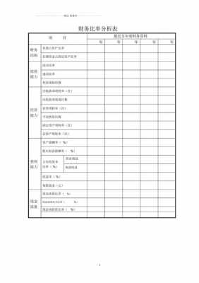 财务比率分析模板范文-第3张图片-马瑞范文网