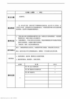 历史教案表格模板图片-第1张图片-马瑞范文网