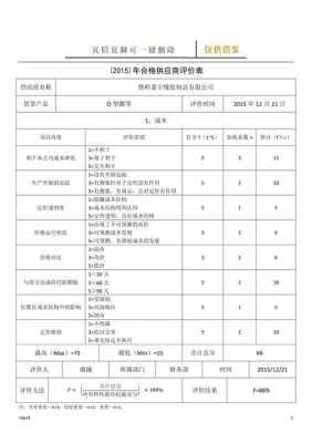 供应商年度评估表模板（供应商年度评估表模板怎么写）-第1张图片-马瑞范文网