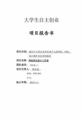 大学项目报告书模板,大学生项目报告书范文 -第2张图片-马瑞范文网