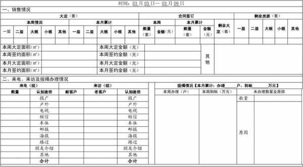 销售周报告表格模板（销售周报告怎么写）-第3张图片-马瑞范文网