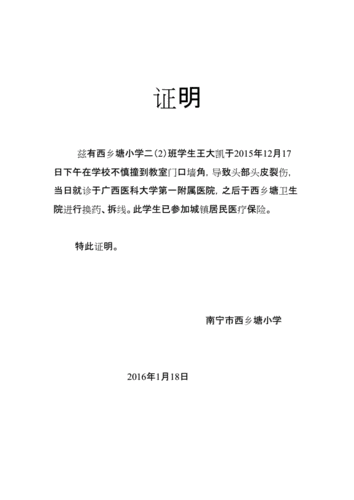 学校意外事故证明模板,学校受伤 意外事故证明怎么写 -第1张图片-马瑞范文网