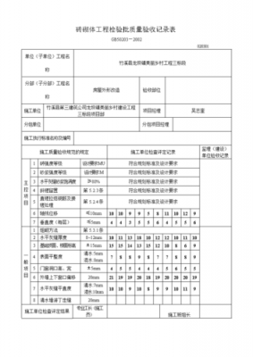 砖胎模板检验批表格-第2张图片-马瑞范文网