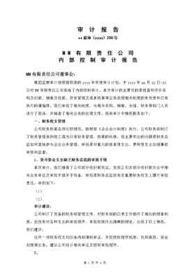 内部控制审计报告模板范文-内部控制审计报告模板-第3张图片-马瑞范文网