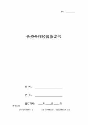 合资经营是什么意思-合资类经济合同模板-第1张图片-马瑞范文网