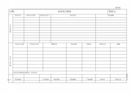 业务员日报表模板范文-第1张图片-马瑞范文网