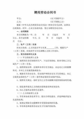  劳务聘用合同模板「劳务工聘用合同」-第2张图片-马瑞范文网