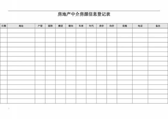 地产中介打印模板（房地产中介各种表格）-第2张图片-马瑞范文网