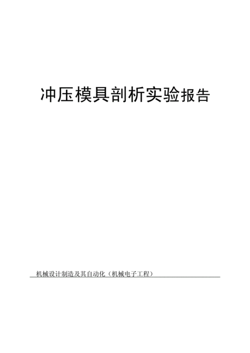 关于模板冲压实践报告的论文 关于模板冲压实践报告-第1张图片-马瑞范文网