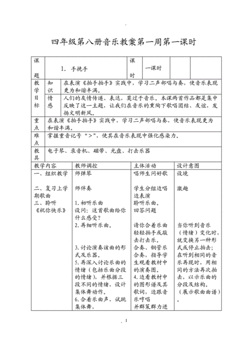 音乐教案表格模板下载-音乐教案表格模板-第3张图片-马瑞范文网