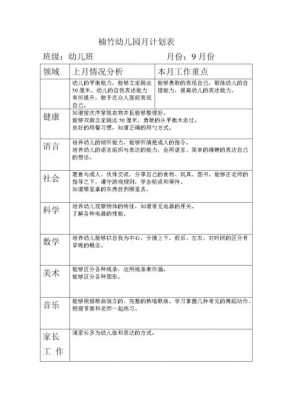 幼儿园月计划表模板图片-幼儿园月计划表模板下载-第3张图片-马瑞范文网