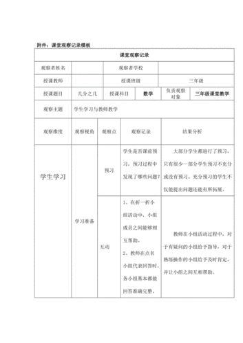 物理课堂观察记录-第1张图片-马瑞范文网