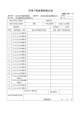 道路模板验收记录表-第1张图片-马瑞范文网