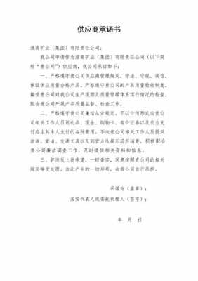  模板供应承诺书「简单供应商承诺书」-第1张图片-马瑞范文网