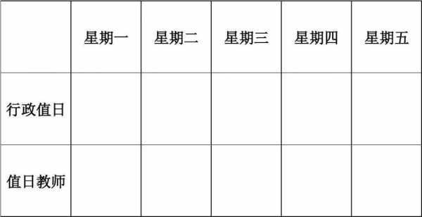 教师值日卡模板_教师值日表格模板-第1张图片-马瑞范文网