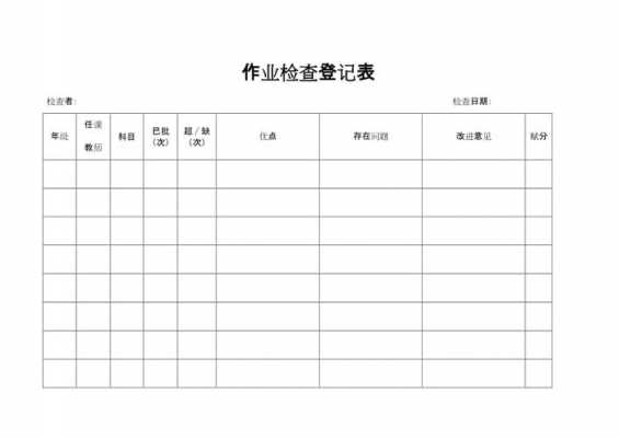 高中作业检查情况记载-高中作业登记表模板-第2张图片-马瑞范文网