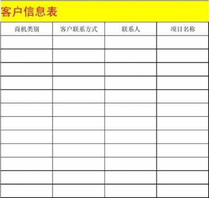 客户信息设计模板（什么是客户信息类别）-第3张图片-马瑞范文网